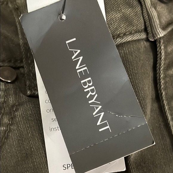 Lane Bryant Mid Rise Supper Stretch Olive Green Jean 14 NWT - Picture 2 of 15